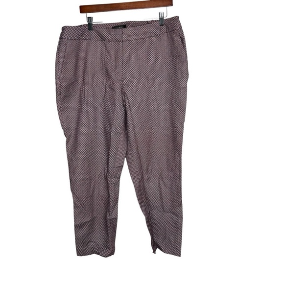 Talbots Women’s Heritage Pants Size 16W Red Blue Pattern EUC Plus Size - Picture 1 of 6